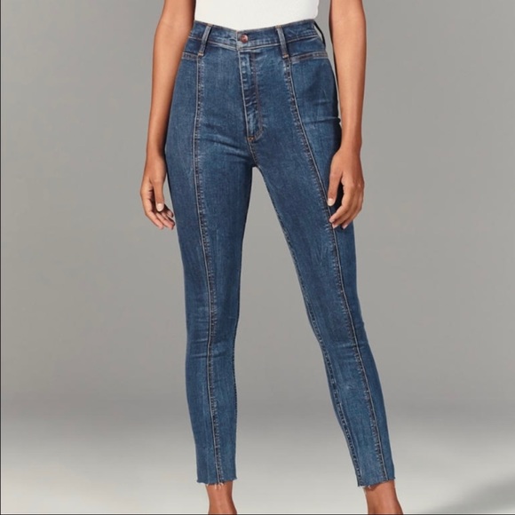 ABERCROMBIE HIGH RISE ANKLE JEANS - Picture 1 of 7